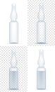 Medical ampoule for injection stock vector illustration