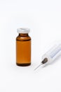 Medical ampoule and syringe Royalty Free Stock Photo