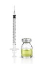 Medical ampoule and syringe Royalty Free Stock Photo