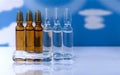 Medical ampoules. Vials stock photo