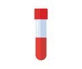 Medical analysis laboratory test urine stool and blood in plastic jars. Vector illustration in flat style Royalty Free Stock Photo