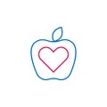 Medical, apple, heart colored icon. Element of medicine illustration. Signs and symbols icon can be used for web, logo, mobile app