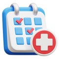 Medical appointment 3D icon