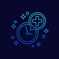 medical appointment time line vector icon