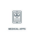 Medical Apps icon. Monochrome simple Healthcare icon for templates, web design and infographics