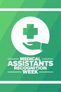 Medical Assistants Recognition Week. Holiday concept. Template for background, banner, card, poster with text