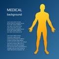 Medical background. Abstract model of man