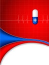 Red and blue medical background design Royalty Free Stock Photo