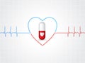 Medical background design with heart pill Royalty Free Stock Photo
