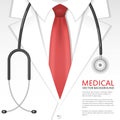 Medical background with doctor uniform