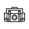 medical bag ambulance line icon vector illustration