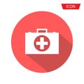 Medical bag icon vector, First aid kit icon vector on background.