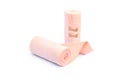 Medical bandage roll, Elastic bandage roll isolated on white background Royalty Free Stock Photo