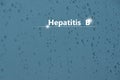 Medical banner Hepatitis B on dark blue background