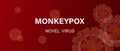 Medical banner Monkeypox virus.