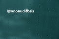 Medical banner Mononucleosis on blue background