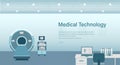 Medical banner with MRI machine Royalty Free Stock Photo