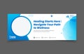 Medical banner social media blue color