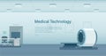 Medical banner with medical technology Royalty Free Stock Photo