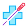 Medical benefits of acupuncture icon vector outline illustration