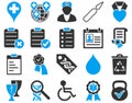Medical bicolor icons Royalty Free Stock Photo