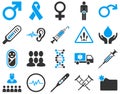 Medical bicolor icons Royalty Free Stock Photo