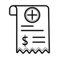 Medical Bill vector icon