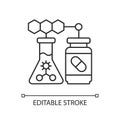 Medical biotechnology linear icon Royalty Free Stock Photo