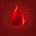 Medical blood donation concept illustration