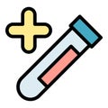 Medical blood test tube icon vector flat Royalty Free Stock Photo
