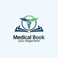 Medical Book Logo icon design vector,health book education logo Designs Inspiration