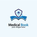 Medical Book Logo icon design vector,health book education logo Designs Inspiration