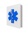 Medical Book with Star of Life Symbol