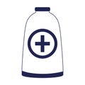 Medical bottle alcohol isolated icon on white background Royalty Free Stock Photo