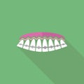 Medical Braces Teeth. Dental Care Background. Orthodontic Treatment. Royalty Free Stock Photo