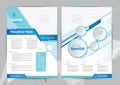 A4 Medical Brochure Design Template Front & Back Royalty Free Stock Photo