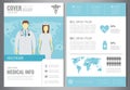 Medical Brochure Design Template. Healthcare and Medical concept. Flyer with medicine icons. Vector