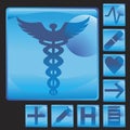 Medical Button Icon Set