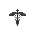 Medical Caduceus vector icon Royalty Free Stock Photo