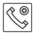 medical call Icon. Social media sign icons. Vector illustration isolated for graphic and web design Royalty Free Stock Photo
