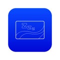 Medical card of sleep icon blue vector