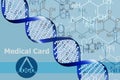 Medical card Vector. DNA abstract formula background. logo designs