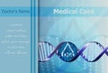 Medical card Vector. DNA abstract formula background. logo designs