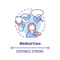 Medical care concept icon