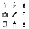 Medical care icon set, simple style Royalty Free Stock Photo