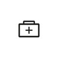 Medical case icon. first aid kit symbol. simple style isolated vector medical design element Royalty Free Stock Photo