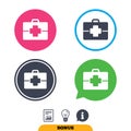 Medical case sign icon. Doctor symbol.