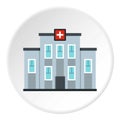 Medical center building icon circle Royalty Free Stock Photo