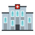 Medical center building icon isolated Royalty Free Stock Photo