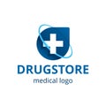 Medical center or drugstore logo template